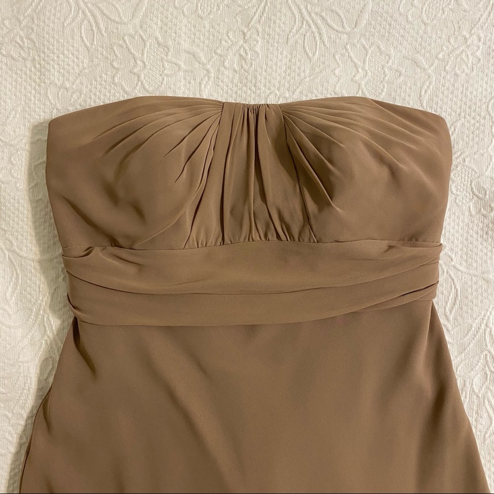 David’s Bridal Strapless Bridesmaid Dress